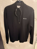 quarter zip pullover sweater with logo