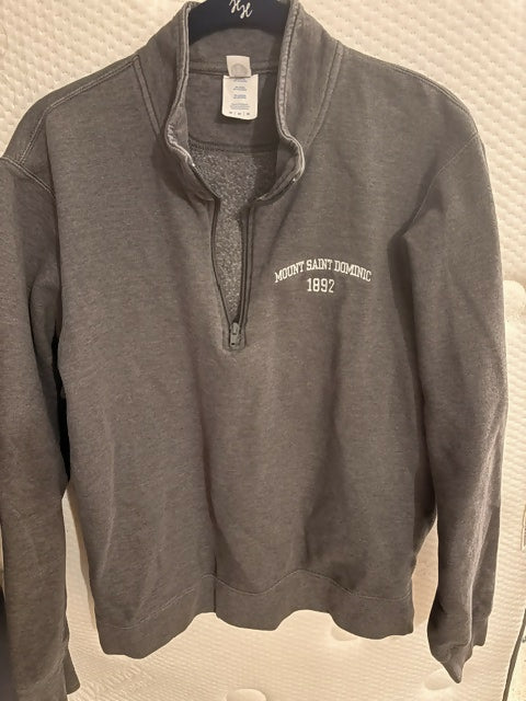 quarter zip sweatshirt with logo