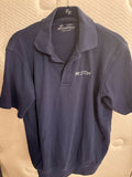 short sleeve banded polo with logo