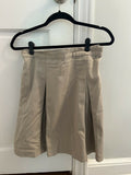 Khaki Pleated Skirt