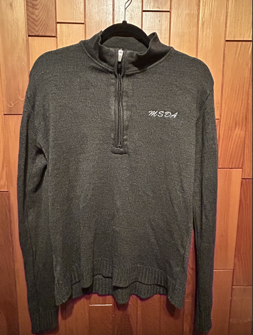 Quarter Zip Pullover Sweater with embroidered logo