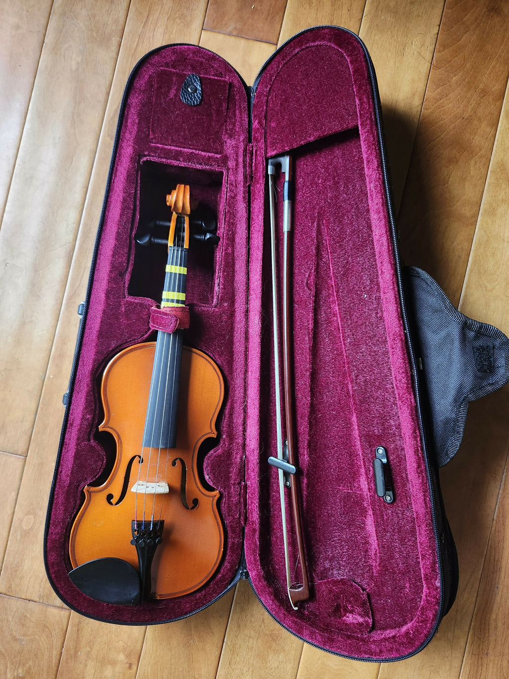 One Eighth Size Junior Violin with Hard Case and Bow
